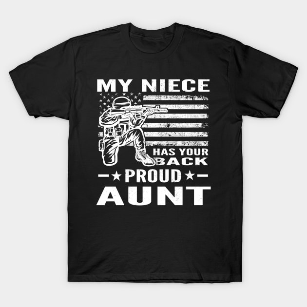 Distressed My Niece Has Your Back Proud Aunt T-Shirt by CoffeeandTeas